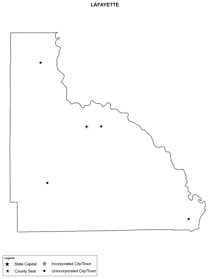 Lafayette County Cities Outline