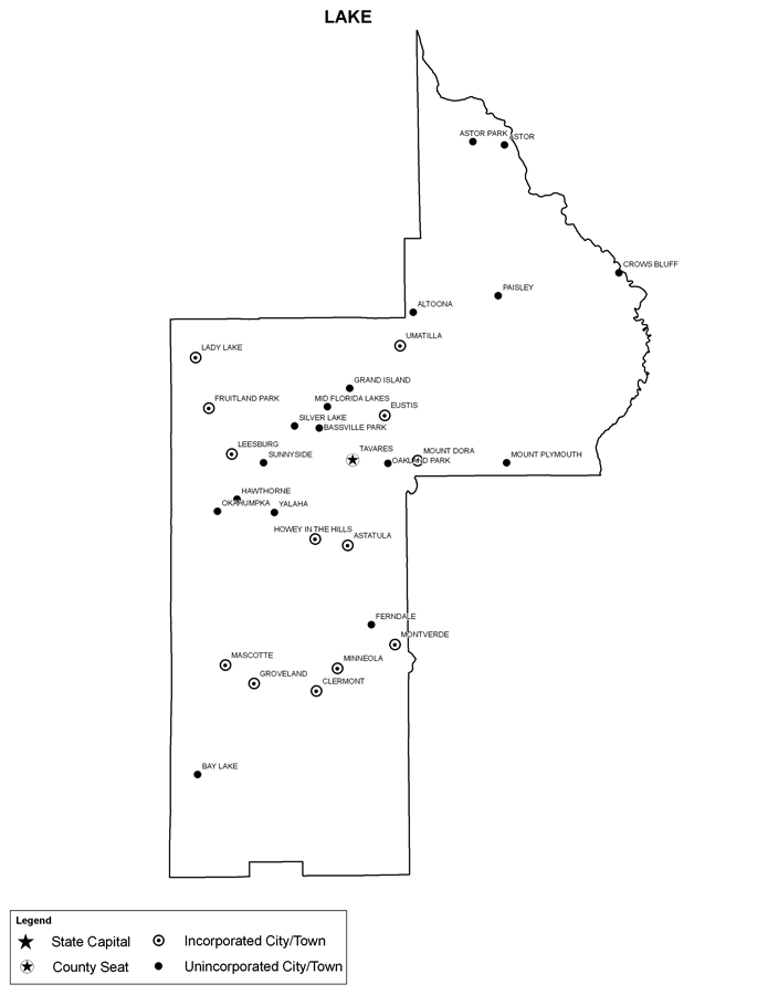 Lake County Cities with Labels
