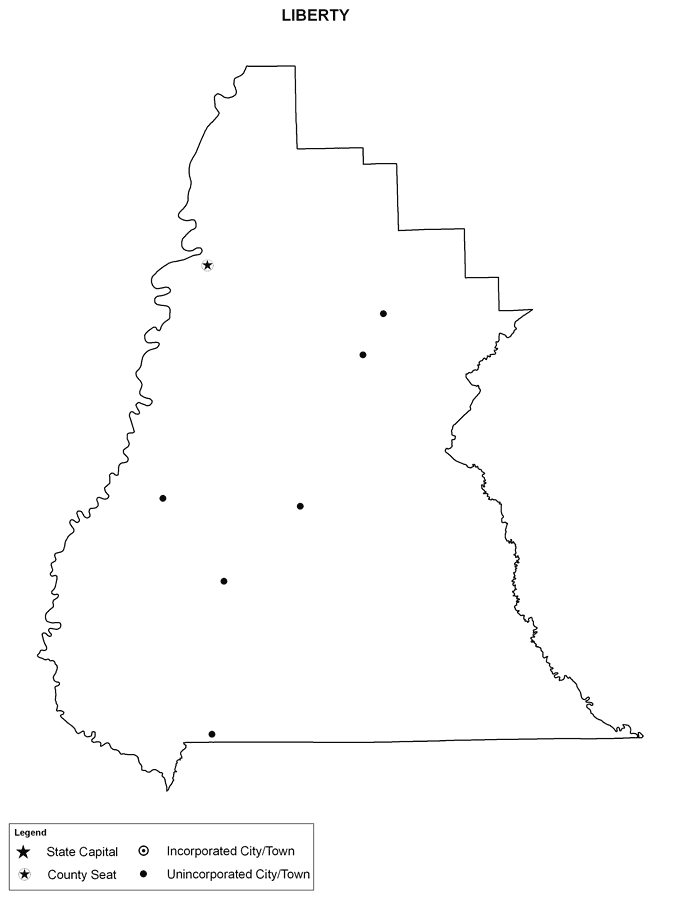 Liberty County Cities Outline