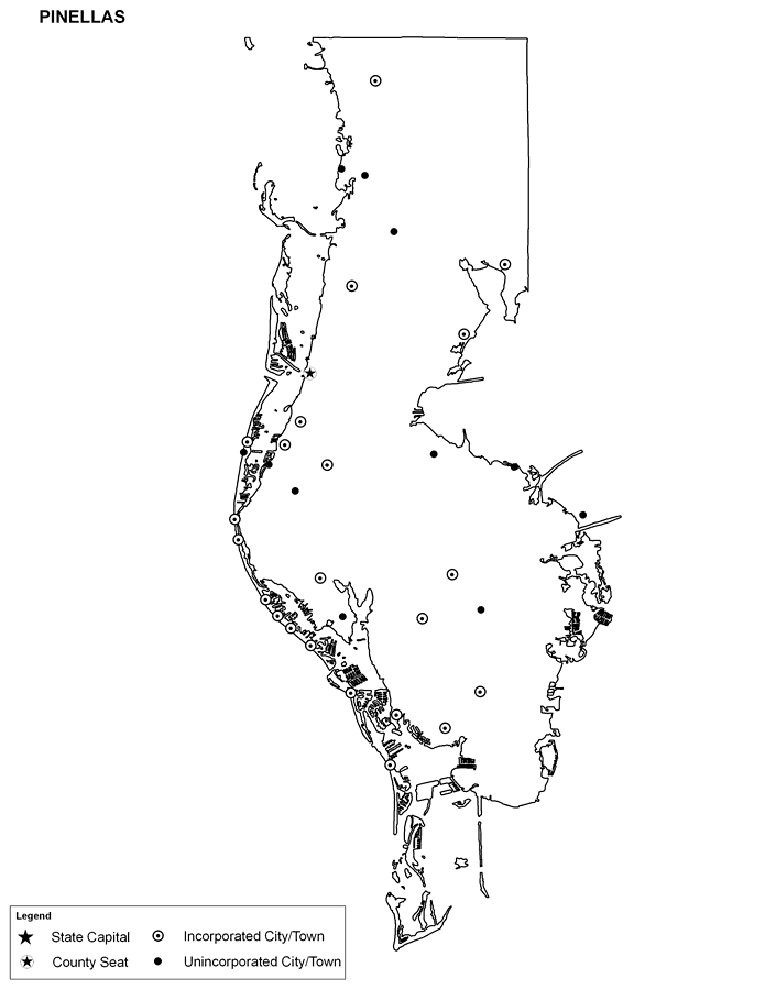 Pinellas County Cities Outline