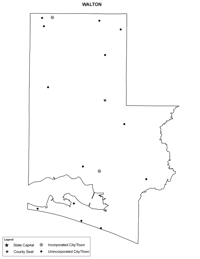 Walton County Cities Outline