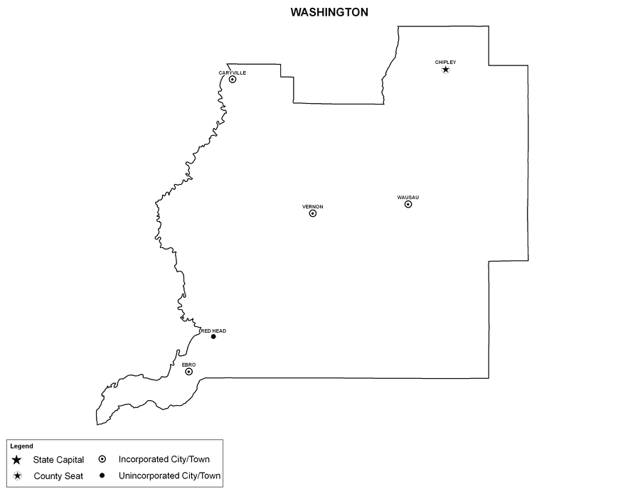Washington County Cities with Labels