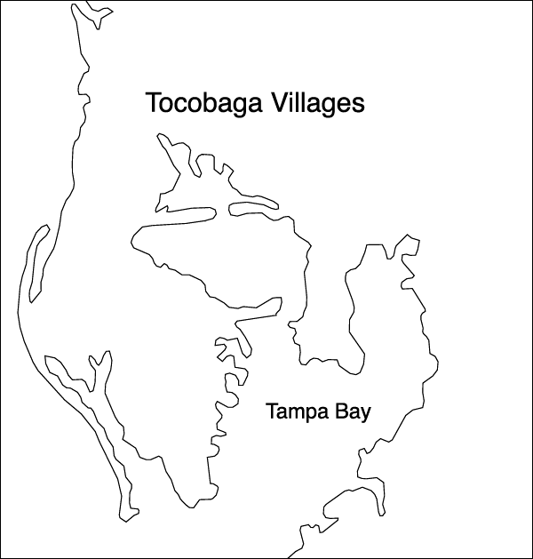 Location of Tocobaga Villages