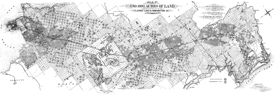 A Map Showing the 65,000 Acres of Land Owned and Controlled by the Florida Land and Immigration Company