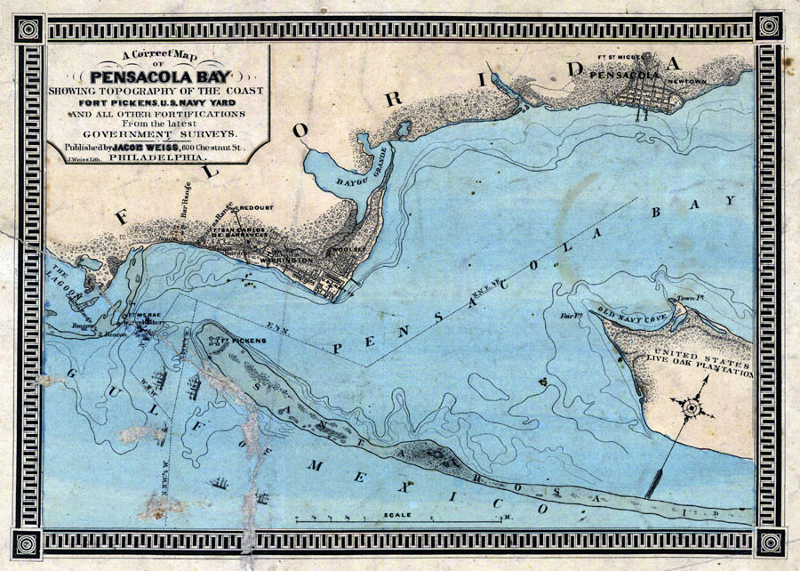 A correct map of Pensacola Bay