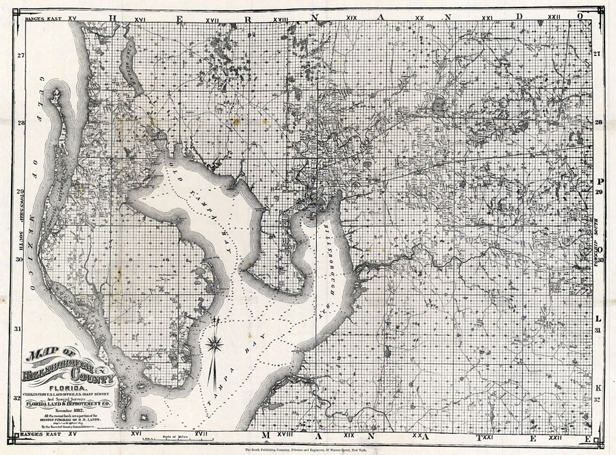 Map of Hillsborough County, Florida, 1882 - History & Genealogy Records of Hillsborough  County - Digital Collections