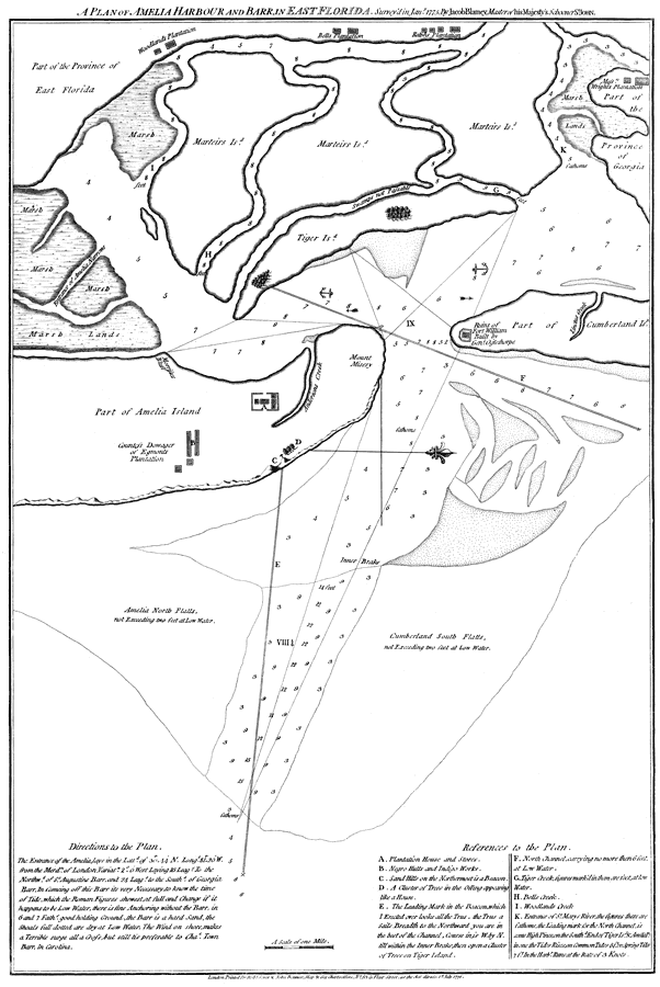 A Plan of Amelia Harbour and Barr in East Florida