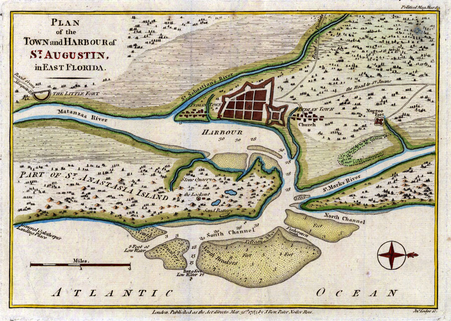 Plan of the Town and Harbour of St. Augustin in East Florida