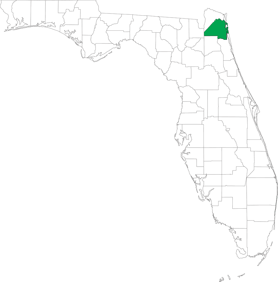 Locater Map of Duval County