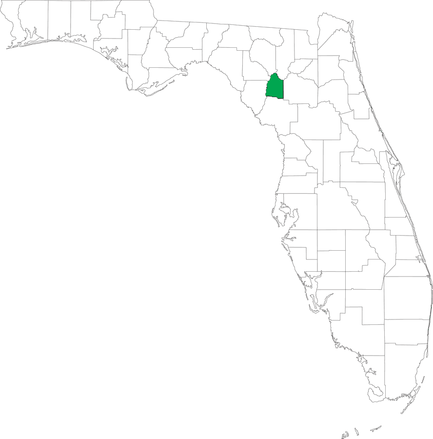 Locater Map of Gilchrist County