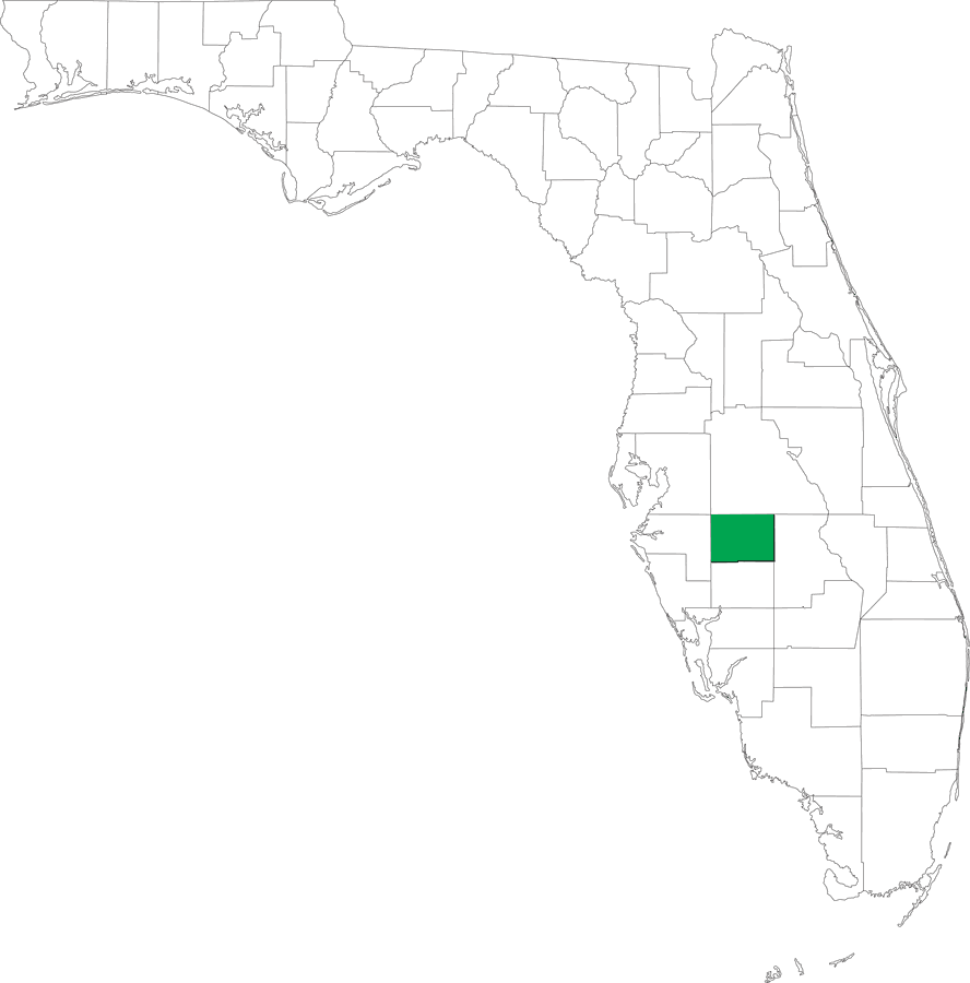 Locater Map of Hardee County