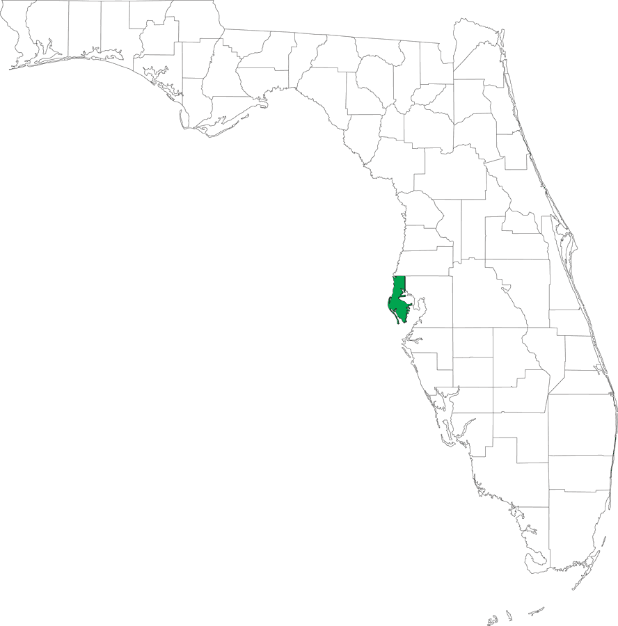Locater Map of Pinellas County