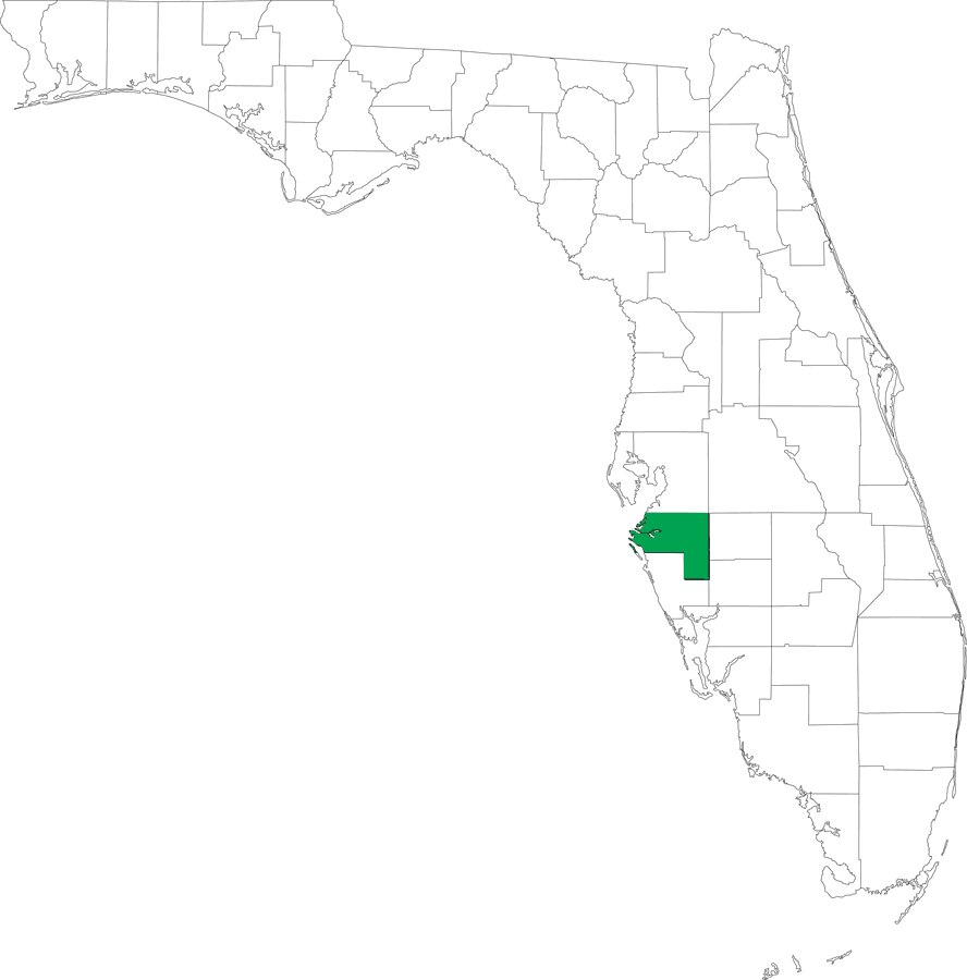Locater Map of Manatee County