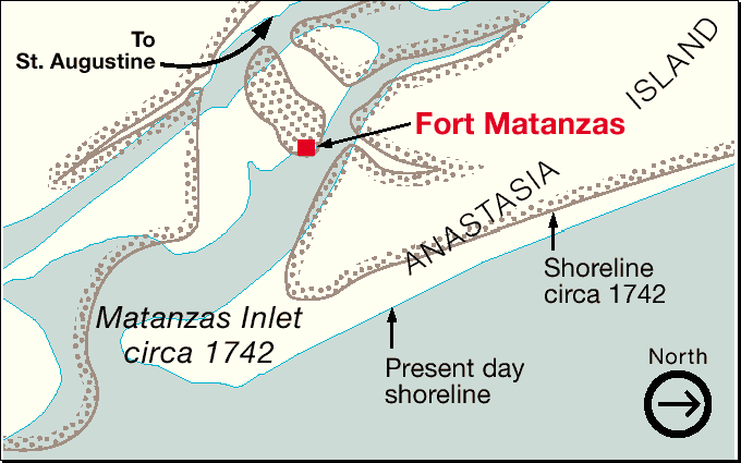 Map of Fort Matanzas
