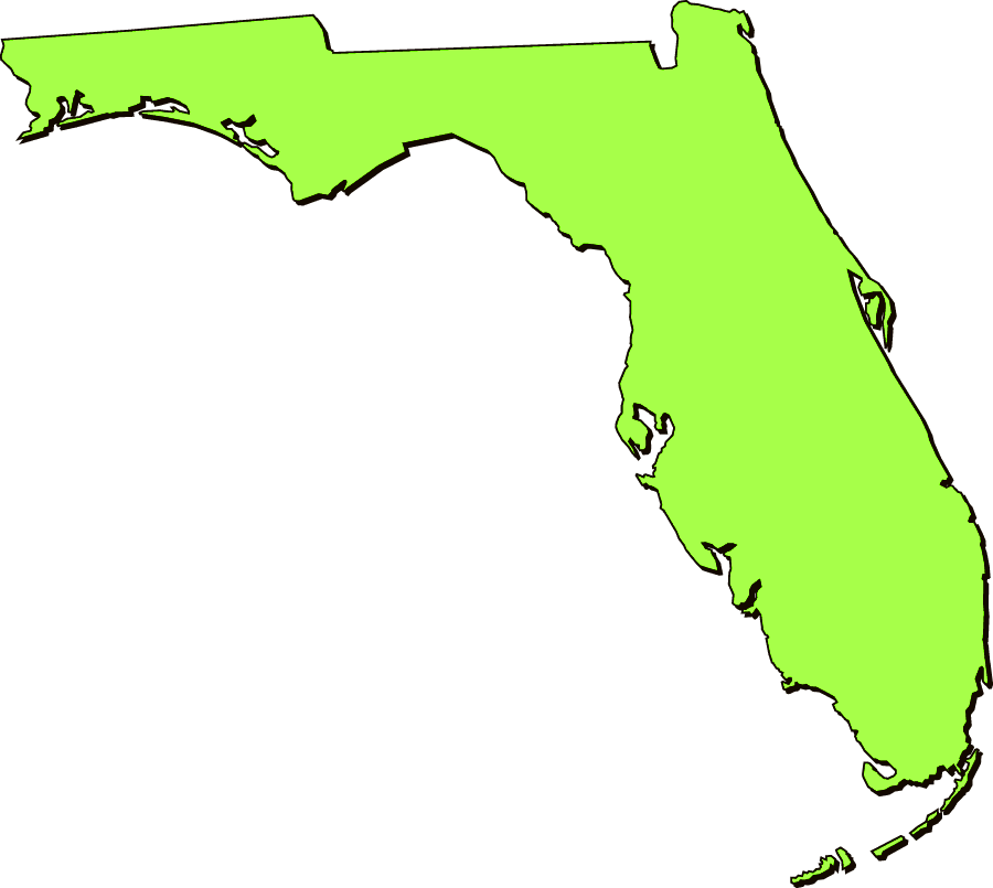 clipart map of florida - photo #1
