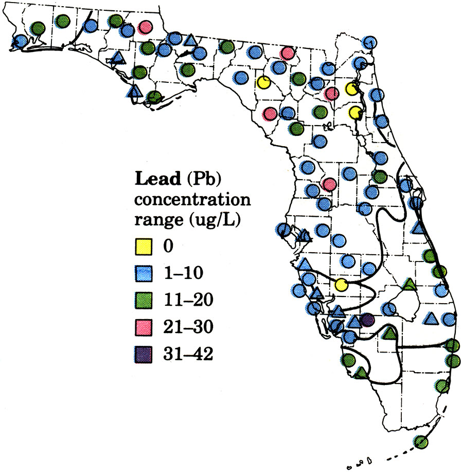 Quality of Untreated Water for Public Supplies in Florida- Lead