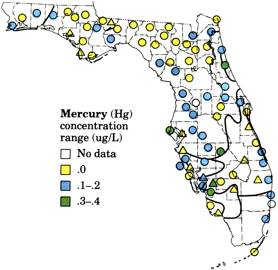 Quality of Untreated Water for Public Supplies in Florida- Mercury