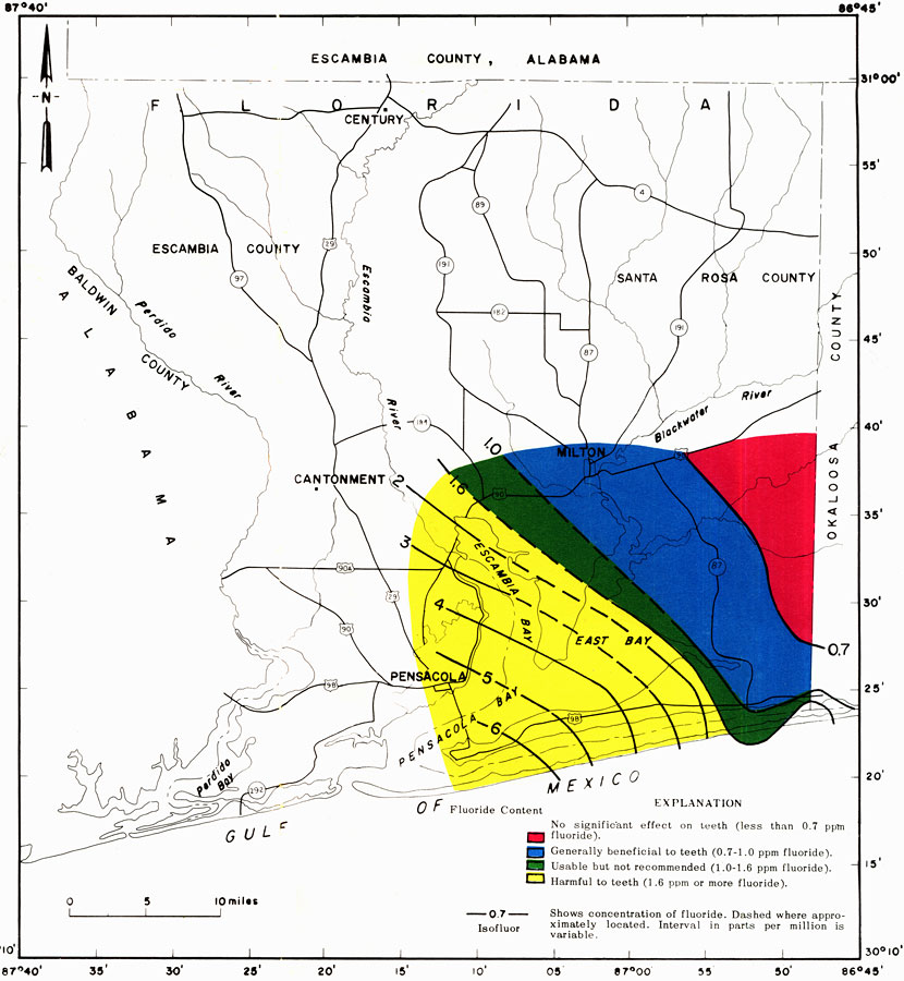 Ground-Water Features in Escambia and Santa Rosa Counties, Florida- Figure 14