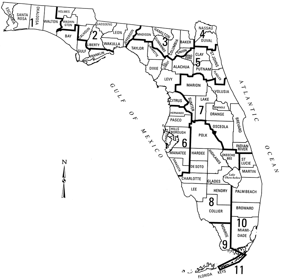Florida Department of Transportation Rainfall Zones