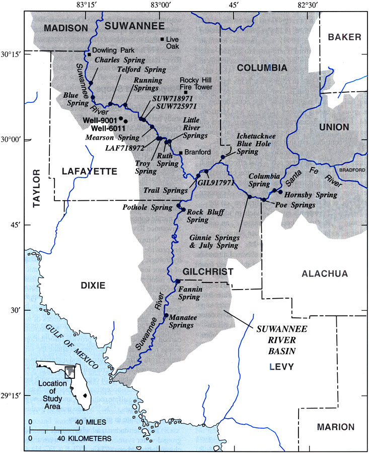 Springs Of The Lower Suwannee River Basin 1999