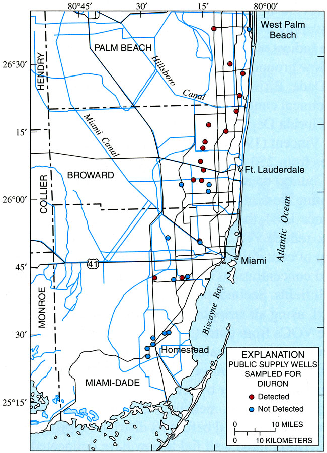 Occurrence of Diuron from Public-Supply Wells in the Biscayne Aquifer