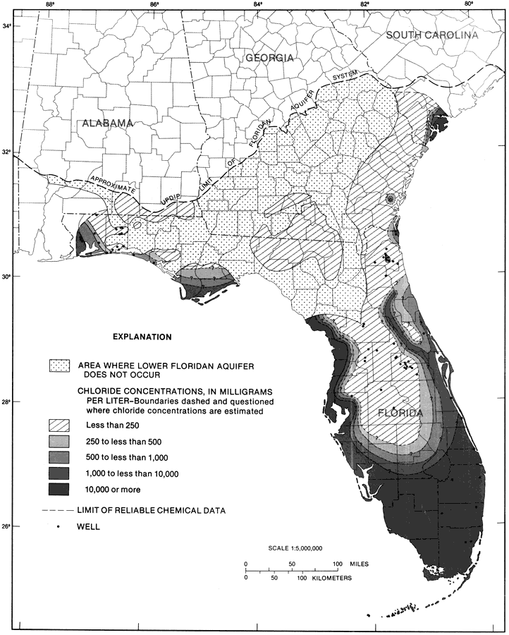 Chloride Concentrations from the Lower Floridan Aquifer Fig 24