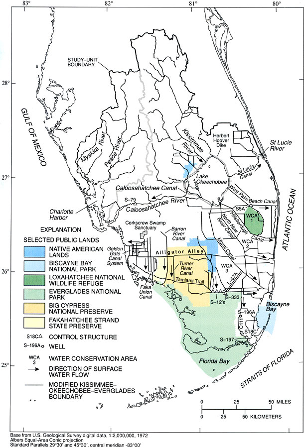 Anthropogenic Hydrological Features in South Florida