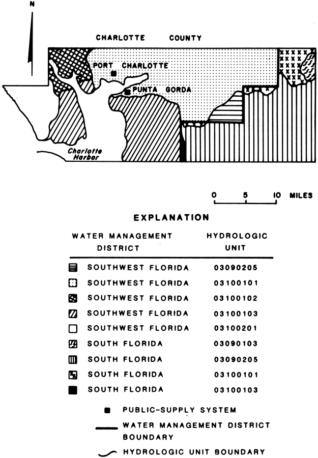 Water Management Districts and Hydrologic Units for Charlotte County