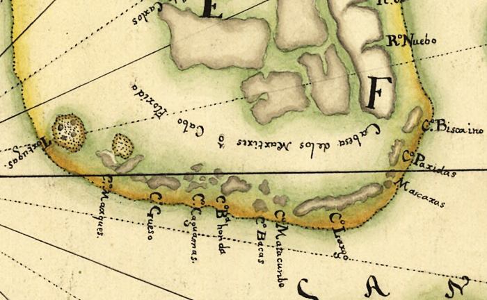 Detail of Facsimile - Descripcion Geografica, de la parte que los Espanoles poseen Actualmente en el Continente de la Florida...