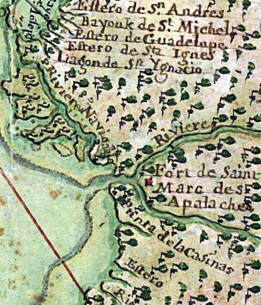 Detail - Carte general de toute la cote de la Louisianne jusqu'a la Baye St. Bernard
