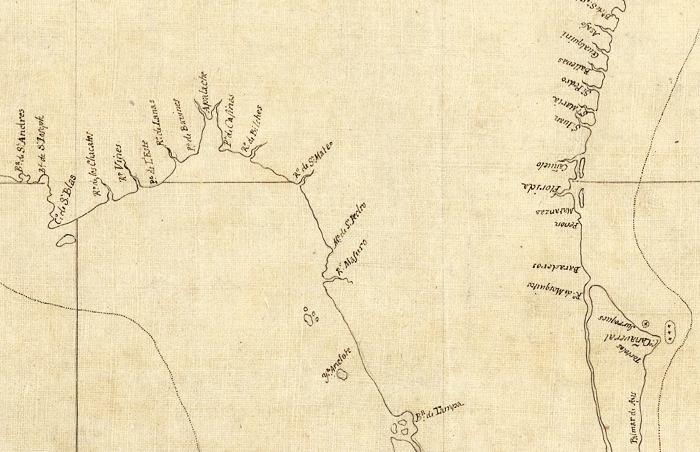 Detail - Descripcion de la costa de Tierra Firme desde el Rio de la Empalizada hasta Cavo de Clara