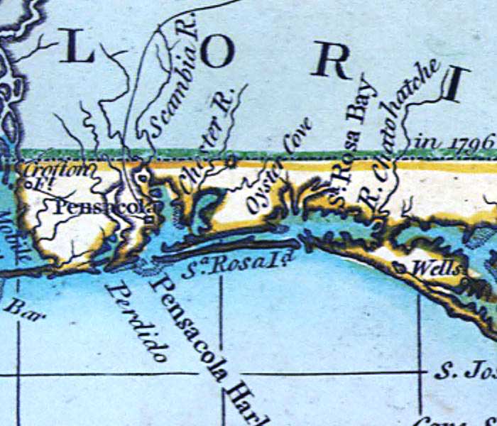 Detail - A general chart of the West Indies