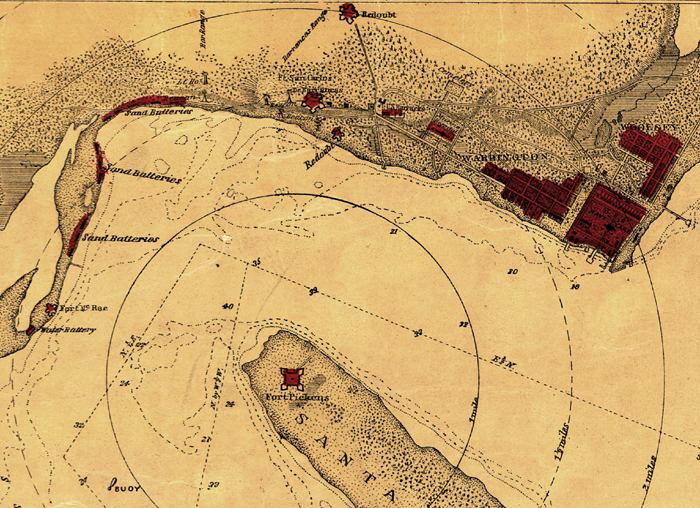 Detail - Sketch of Pensacola Navy Yard and Fort Dickens