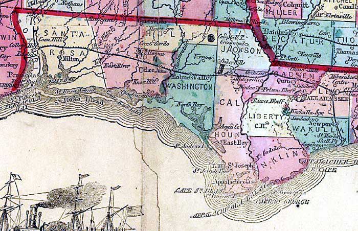 Detail - Lloyd's new county map of the United States and Canadas...