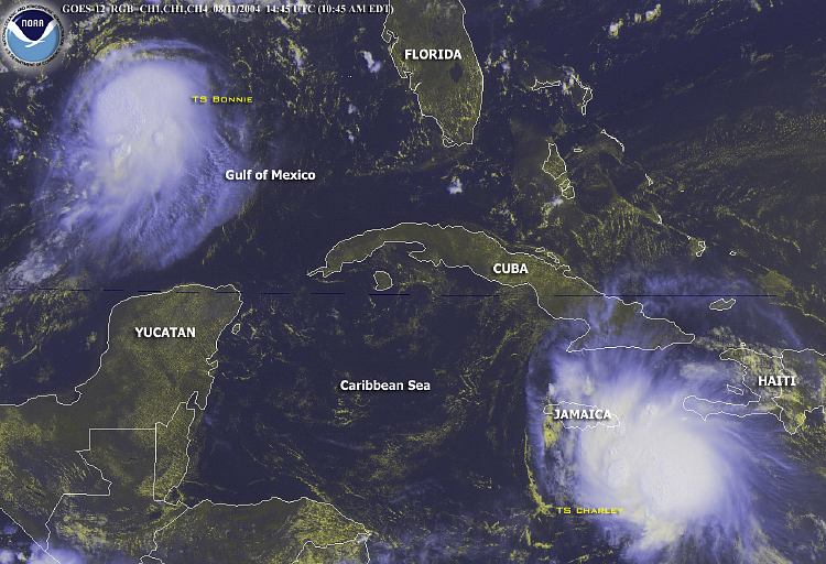 Tropical Storms Bonnie and Charley