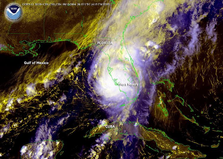Hurricane Charley Making Landfall
