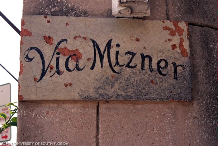Sign for Via Mizner