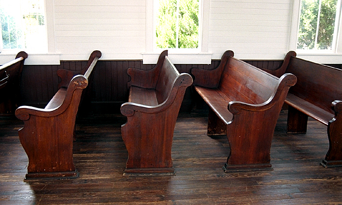 Pews in the church