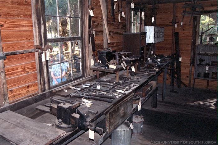 Interior of the small machine shop