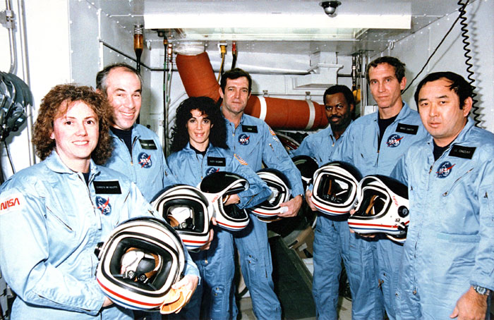51-L Challenger Crew in White Room