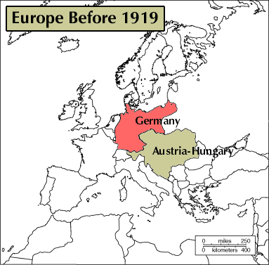 Map Of Europe 1919