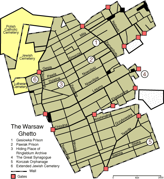 Map of the Warsaw Ghetto