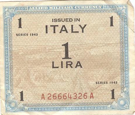 Currency issued by the United States for use in Italy (1 of 4)