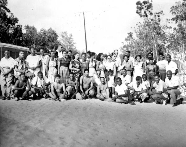 Group at segregated beach: Virginia Key, Florida