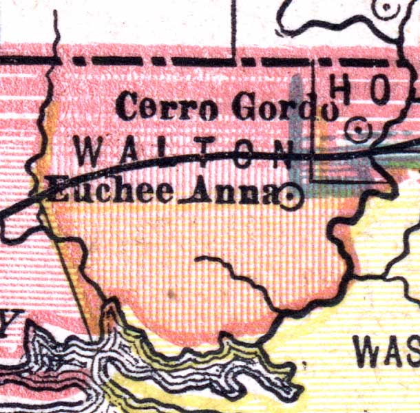 Map of Walton County, Florida, 1880