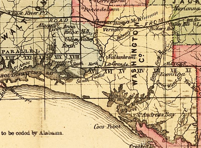 Map of Washington County, Florida, 1874