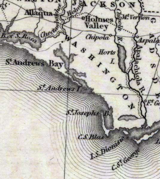 Map of Washington County, Florida, 1832