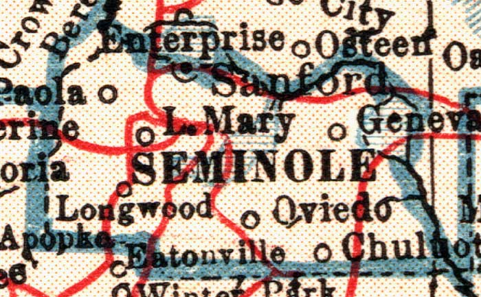 Map of Seminole County, Florida, 1921