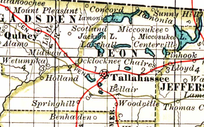 Map of Leon County, Florida, 1897