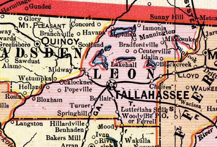 Map of Leon County, Florida, 1902